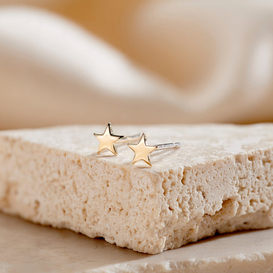 9ct Gold Star Stud Earrings