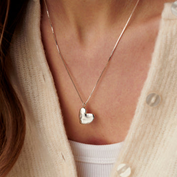Personalised Chunky Fortune Heart Necklace