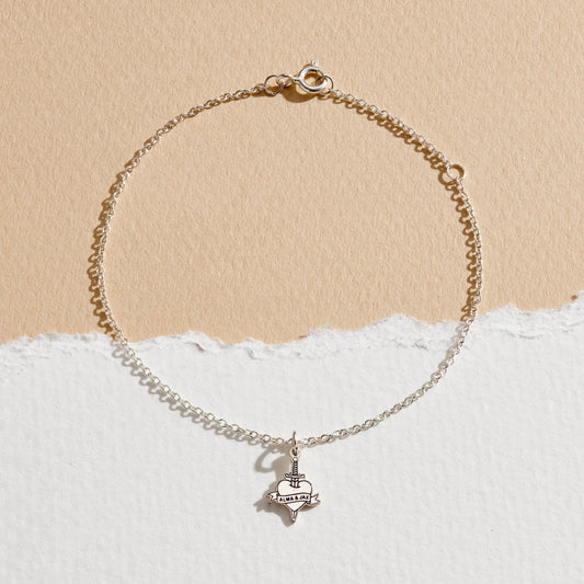 Personalised Engraved Tattoo Dinky Story Charm Bracelet