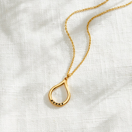 Personalised Open Droplet Necklace