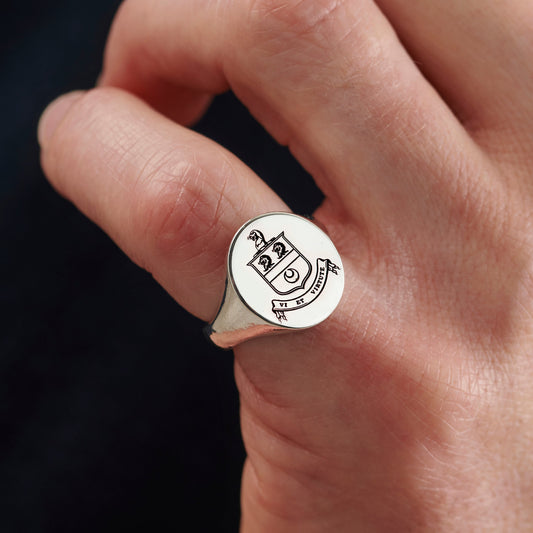 Personalised Family Crest Signet Ring