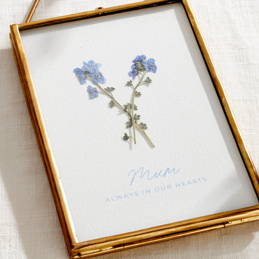 Personalised In Memory Forget-Me-Not Flower Frame