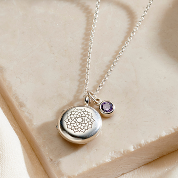 Personalised Birthstone Chara Locket Necklace