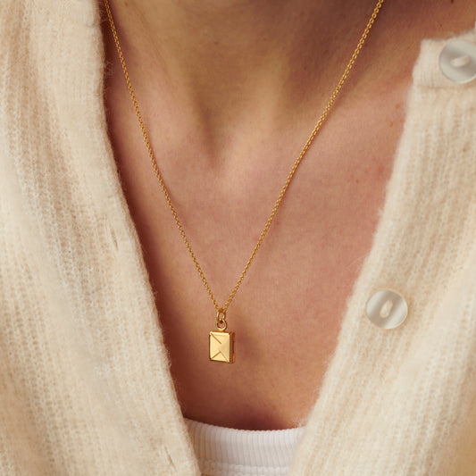 Personalised Mini Message Envelope Necklace