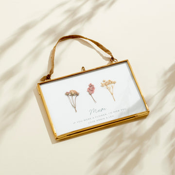 Personalised Pressed Flowers Quote Frame