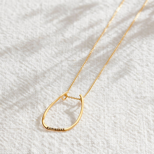 Personalised Organic Ring Holder Necklace