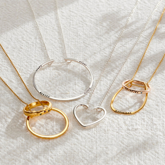 Personalised Large Circle Ring Holder Necklace