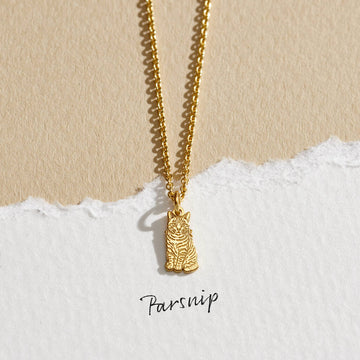 Personalised Pet Cat Dinky Charm Necklace